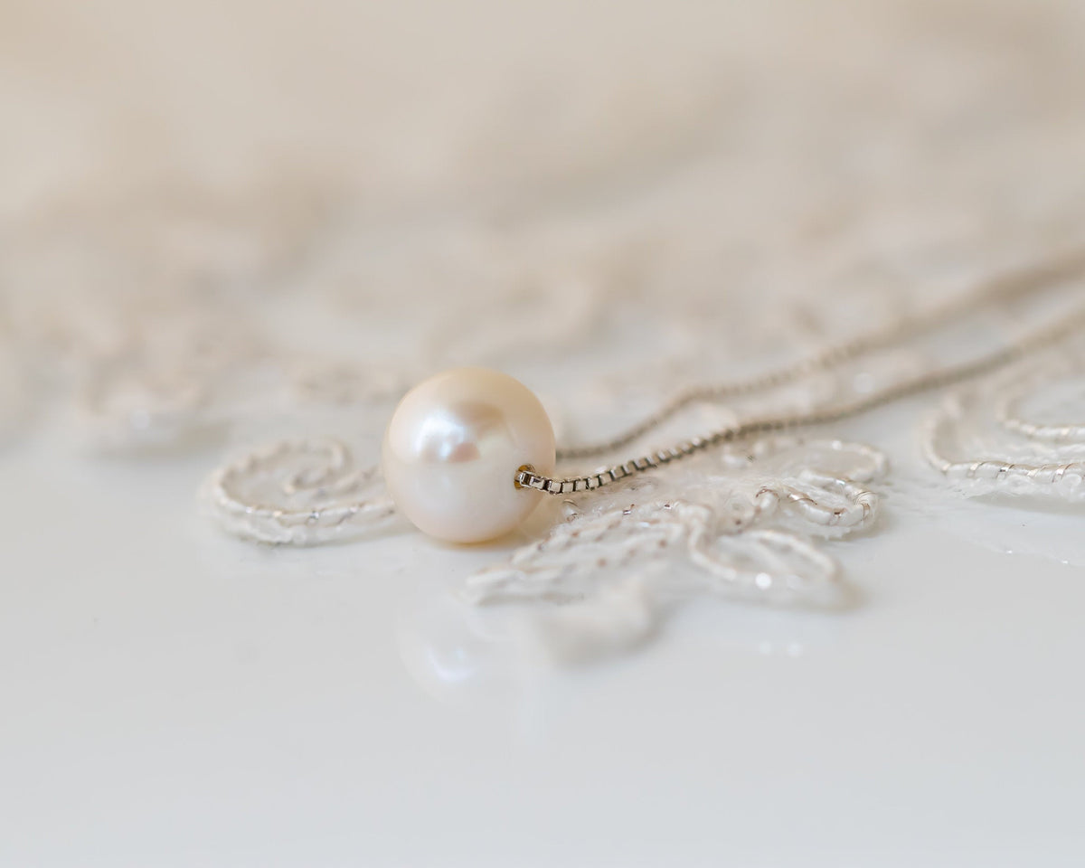 Pearl Necklace, Natural Pearl Necklace, Wedding Necklace, June Birthstone Necklace, 14K Gold Necklace, Gift Necklace, Anniversary Gift