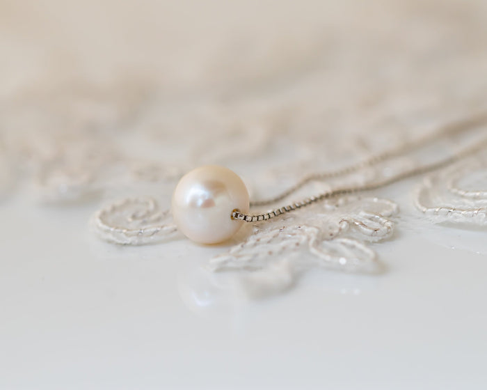 Pearl Necklace, Natural Pearl Necklace, Wedding Necklace, June Birthstone Necklace, 14K Gold Necklace, Gift Necklace, Anniversary Gift
