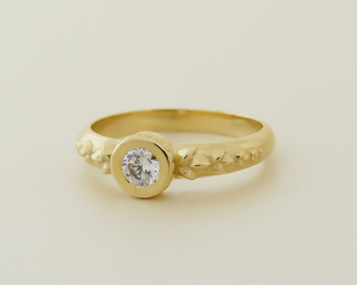 Unique diamond engagement ring, Leaf diamond ring, Unique diamond ring, 14k gold diamond ring, bold ring, diamond gold ring, solid gold ring