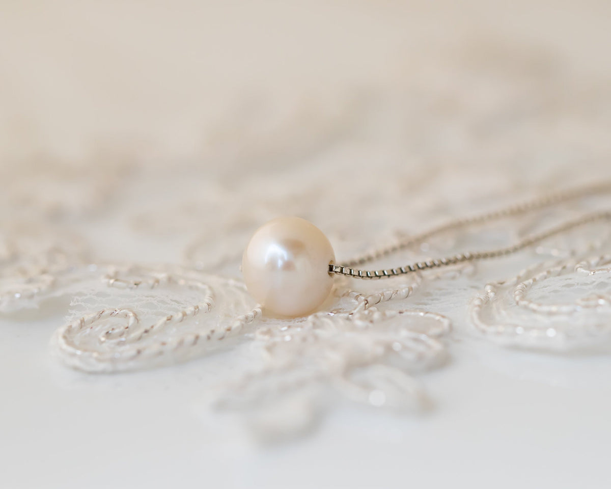 Pearl Necklace, Natural Pearl Necklace, Wedding Necklace, June Birthstone Necklace, 14K Gold Necklace, Gift Necklace, Anniversary Gift