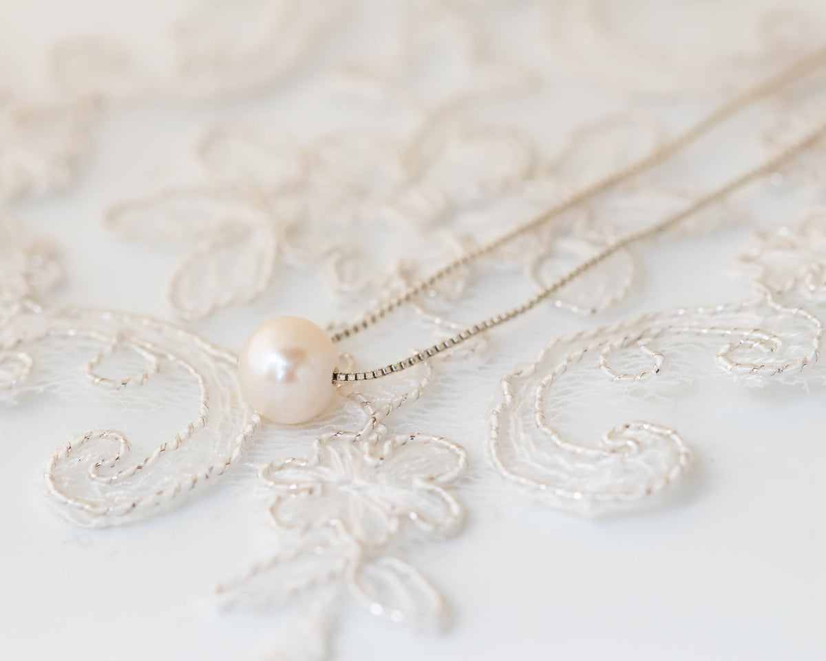 Pearl Necklace, Natural Pearl Necklace, Wedding Necklace, June Birthstone Necklace, 14K Gold Necklace, Gift Necklace, Anniversary Gift