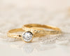 טבעת יהלום, טבעת אירוסין, סיון לוטן - Sivan Lotan Jewelry - Diamond Engagement Ring, Floral Diamond Ring, Floral Engagement Ring, Bezel Diamond Ring, 0.5 CT Diamond Ring, 14K / 18K Gold Diamond Ring