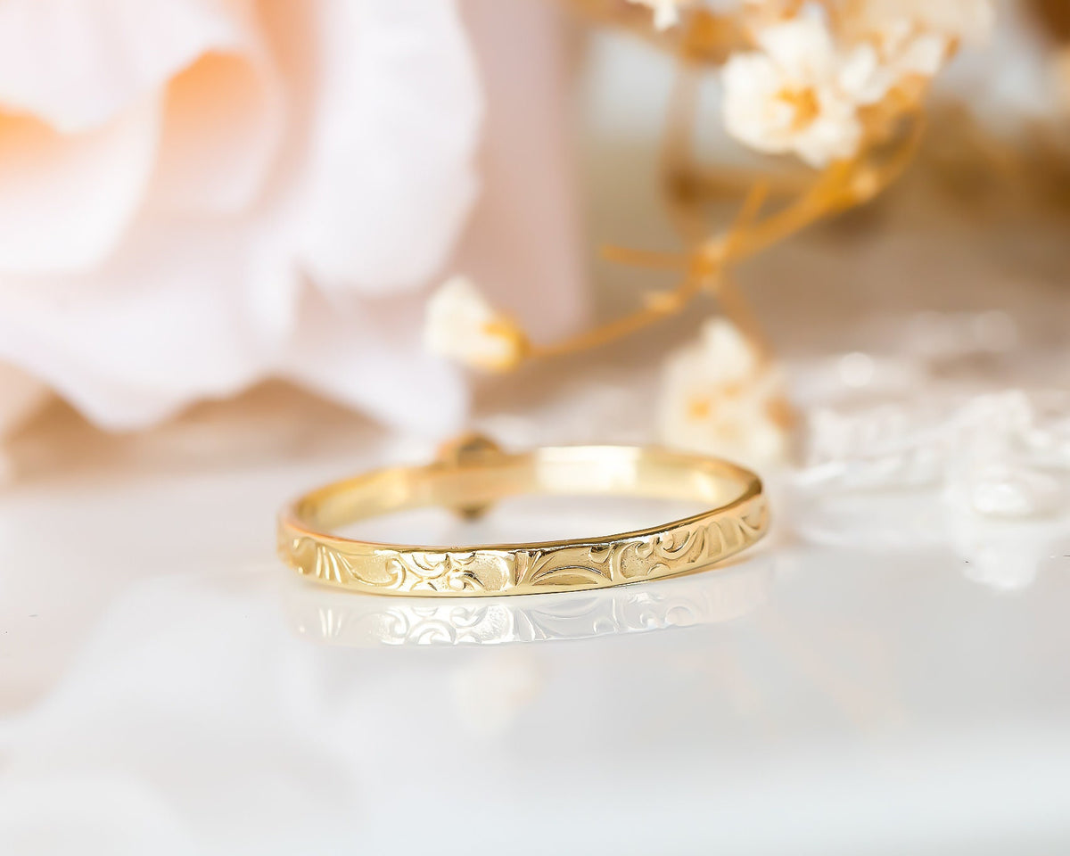 Rose Quartz Ring Set, Wedding Ring Set, Bridal Ring Set, Floral Engagement Ring, Rose Quartz Gold Ring, Pink Ring Set Gold Gemstone Ring Set
