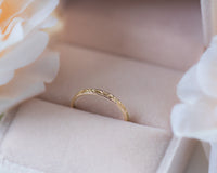 Matching Engagement ring and wedding Ring set - Bridal set, Floral Diamond ring, small diamond ring, wedding band, 14k solid gold ring set.