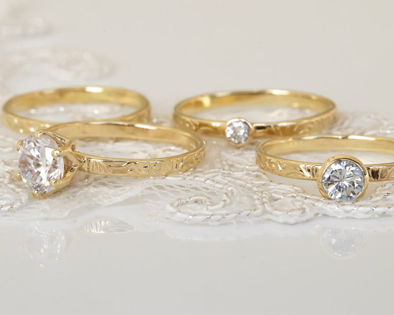 טבעת יהלום, טבעת אירוסין, סיון לוטן - Sivan Lotan Jewelry - Diamond Engagement Ring, Floral Diamond Ring, Floral Engagement Ring, Bezel Diamond Ring, 0.5 CT Diamond Ring, 14K / 18K Gold Diamond Ring