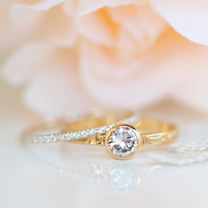 טבעת יהלום, טבעת אירוסין, סיון לוטן - Sivan Lotan Jewelry - Diamond Engagement Ring, Floral Diamond Ring, Floral Engagement Ring, Bezel Diamond Ring, 0.5 CT Diamond Ring, 14K / 18K Gold Diamond Ring