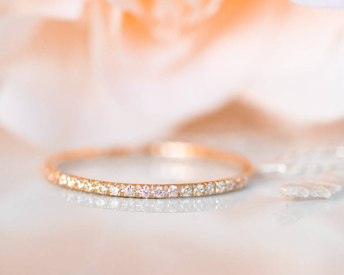 Eternity Wedding Band, Diamond Eternity Band, Diamond Wedding Ring, Eternity Diamond Ring, 14K Thin Diamond Wedding Ring, Anniversary Ring