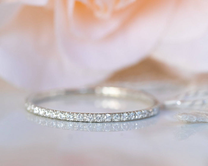 Eternity Wedding Band, Diamond Eternity Band, Diamond Wedding Ring, Eternity Diamond Ring, 14K Thin Diamond Wedding Ring, Anniversary Ring