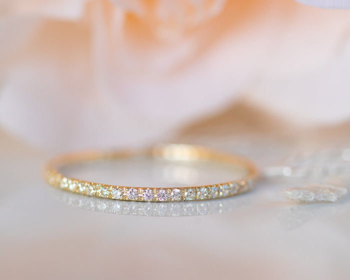 Eternity Wedding Band, Diamond Eternity Band, Diamond Wedding Ring, Eternity Diamond Ring, 14K Thin Diamond Wedding Ring, Anniversary Ring