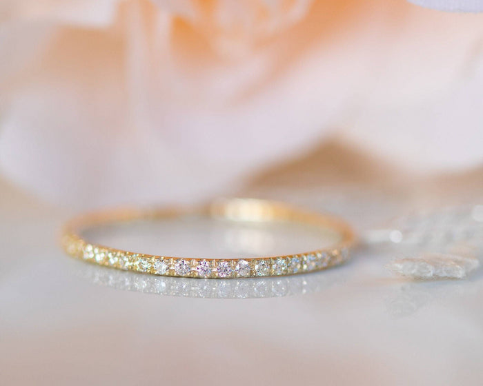Eternity Wedding Band, Diamond Eternity Band, Diamond Wedding Ring, Eternity Diamond Ring, 14K Thin Diamond Wedding Ring, Anniversary Ring