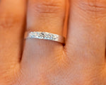 Diamond Wedding Band , Anniversary Ring, Wedding Diamond Ring, 14K Gold Unique Diamond Ring