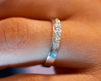 Diamond Wedding Band , Anniversary Ring, Wedding Diamond Ring, 14K Gold Unique Diamond Ring