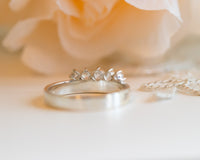 Diamond Engagement Ring, Unique Engagement Ring, Diamond Ring, Wedding Ring, Diamond Band, Five Stone Ring, 14K Gold Diamond Ring