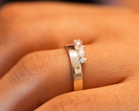 Diamond Engagement Ring, Unique Engagement Ring, Diamond Ring, Wedding Ring, Diamond Band, Five Stone Ring, 14K Gold Diamond Ring