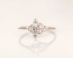 Diamond Engagement ring, Unique Diamond Ring, Diamond Cluster ring, Cluster engagement ring, Valentines Day Gift, 14K Gold Diamond Ring
