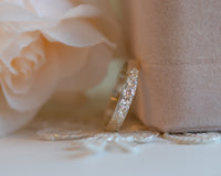 Diamond Wedding Band , Anniversary Ring, Wedding Diamond Ring, 14K Gold Unique Diamond Ring