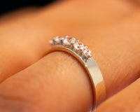 Diamond Wedding Band , Anniversary Ring, Wedding Diamond Ring, 14K Gold Unique Diamond Ring