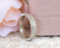 Diamond Wedding Band, Eternity Wedding Band, Diamond Eternity Band, Eternity Diamond Ring, Unique Wedding Ring, Lace Ring, Anniversary Ring