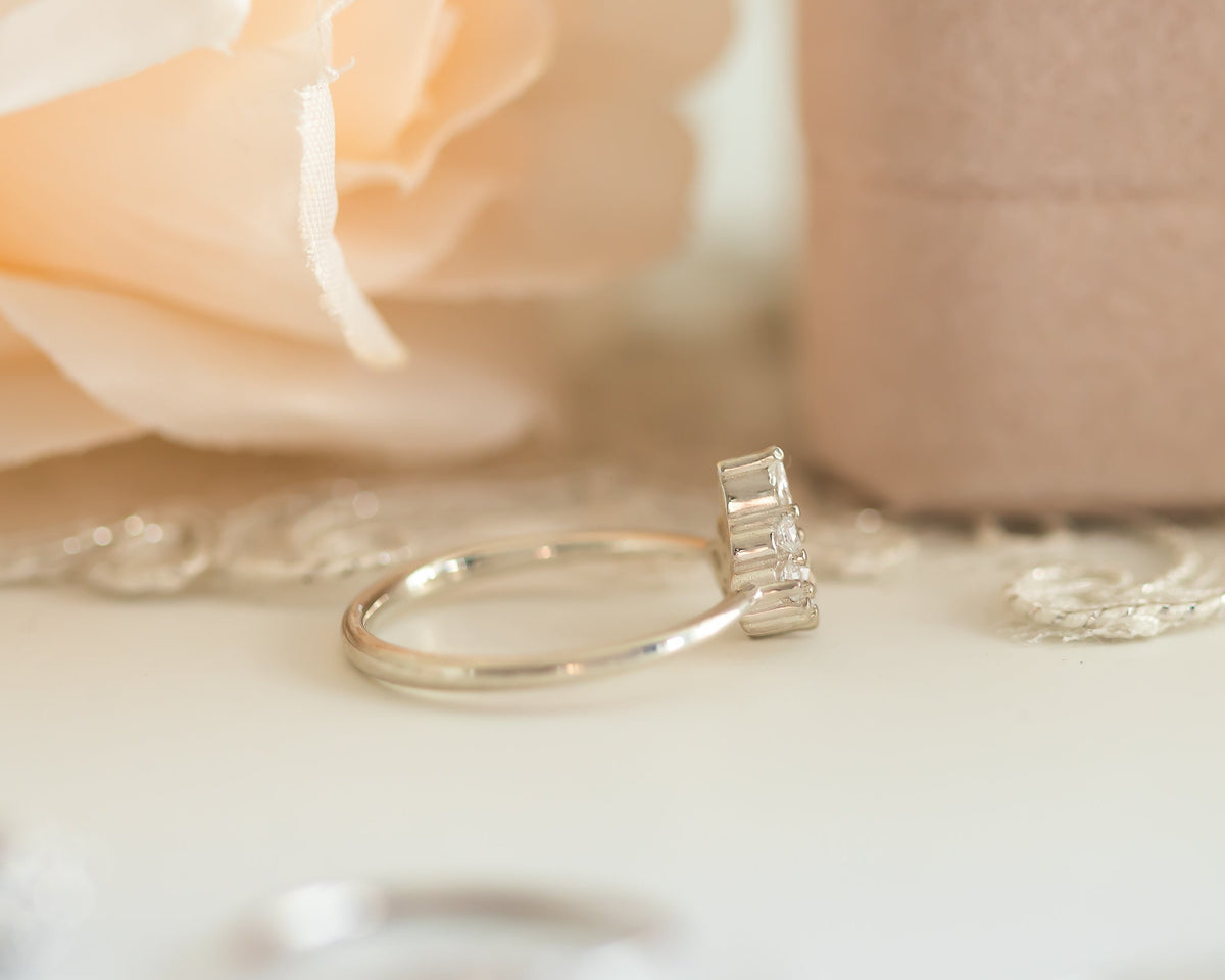 Unique Diamond Engagement ring, Diamond Ring, Diamond Cluster ring, Cluster engagement ring, Gold Diamond Ring, Valentines Day Gift