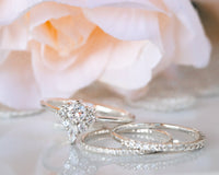 Unique Diamond Engagement ring, Diamond Ring, Diamond Cluster ring, Cluster engagement ring, Gold Diamond Ring, Valentines Day Gift