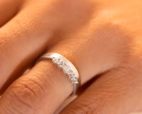Diamond Engagement Ring, Unique Engagement Ring, Diamond Ring, Wedding Ring, Diamond Band, Five Stone Ring, 14K Gold Diamond Ring