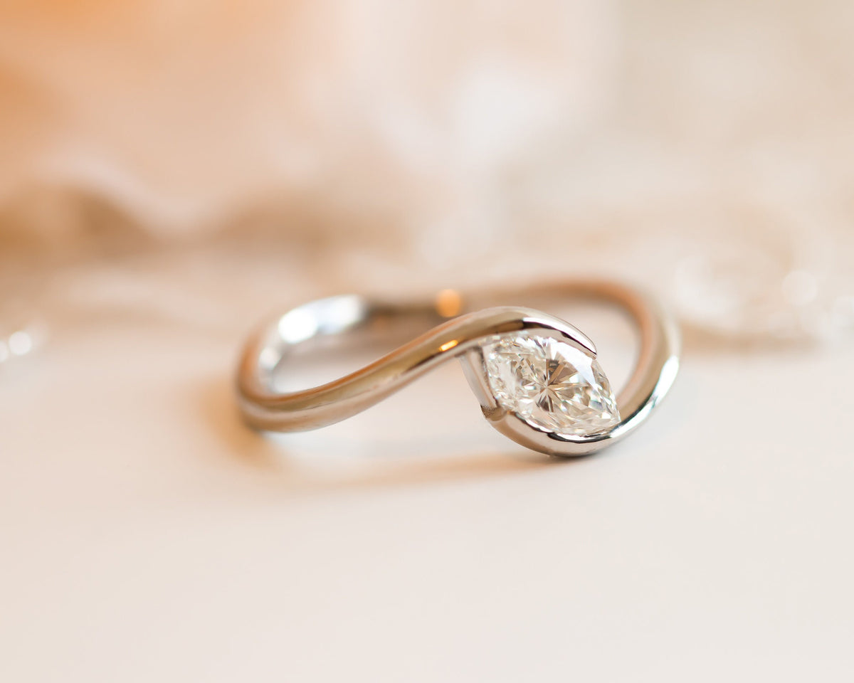 Marquise Engagement Ring, Marquise Diamond Ring, 14k Gold Diamond Ring, Diamond Engagement Ring, Diamond Ring for Women