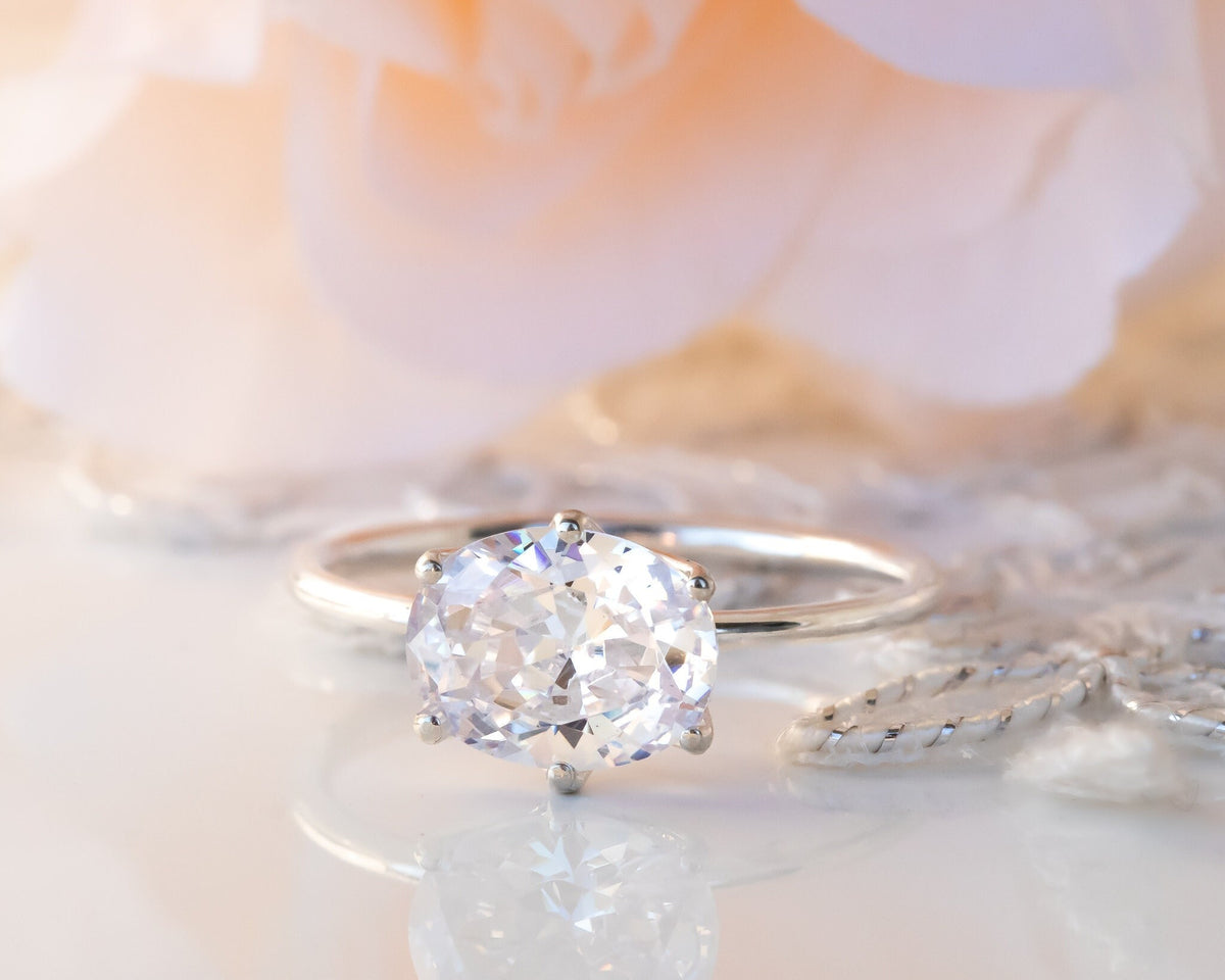 2 Carat Moissanite Ring, Oval Moissanite Ring, Oval Engagement Ring, Oval Moissanite Engagement Ring, 2 ct Moissanite Engagement Ring