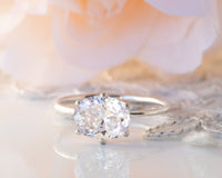 2 Carat Moissanite Ring, Oval Moissanite Ring, Oval Engagement Ring, Oval Moissanite Engagement Ring, 2 ct Moissanite Engagement Ring