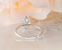 Oval Moissanite Engagement Ring, 2 Carat Moissanite Ring, Oval Engagement Ring, 2 ct Moissanite Engagement Ring, Oval Moissanite Ring