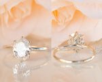 Oval Moissanite Ring, Oval Engagement Ring, 2 ct Moissanite Engagement Ring, Oval Moissanite Engagement Ring, 2 Carat Moissanite Ring