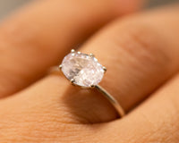 2 Carat Moissanite Ring, Oval Moissanite Ring, Oval Engagement Ring, Oval Moissanite Engagement Ring, 2 ct Moissanite Engagement Ring