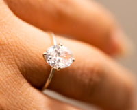 Oval Moissanite Engagement Ring, 2 Carat Moissanite Ring, Oval Engagement Ring, 2 ct Moissanite Engagement Ring, Oval Moissanite Ring