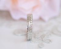 Diamond Wedding Band, Eternity Wedding Band, Diamond Eternity Band, Eternity Diamond Ring, Unique Wedding Ring, Lace Ring, Anniversary Ring