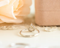 Unique Diamond Engagement ring, Diamond Ring, Diamond Cluster ring, Cluster engagement ring, Gold Diamond Ring, Valentines Day Gift
