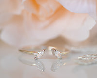 Nesting Ring, Marquise Diamond Ring, Diamond Wedding ring, Marquise Wedding Band, Open Diamond Ring Matching Ring, 14K Marquise Diamond Ring