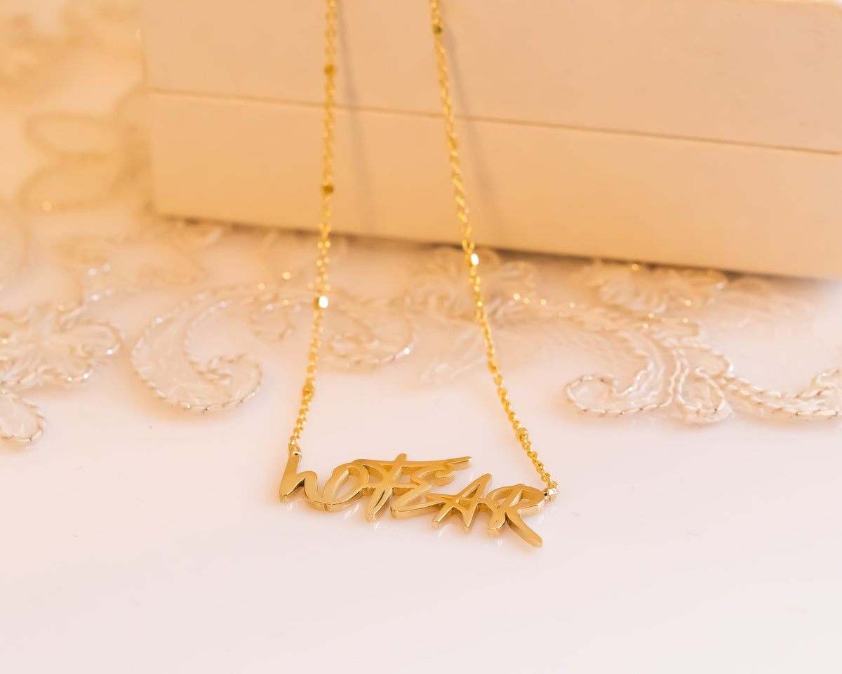 No Fear Necklace, No Fear Jewelry, Faith Over Fear, 14K Gold Pendant Necklace, Meaningful Necklace, Gift For Her, Spiritual Gold Necklace