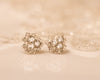 Unique Diamond Earrings, Gold Stud Earrings, Diamond Studs, 14K Diamond Earrings, Diamond Bridal Earrings Wedding Gift, Anniversary Earrings