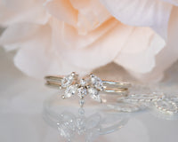 Diamond Ring, Unique Diamond Engagement Ring, Cluster Diamond Ring, Unique Engagement Ring, 14K Gold Diamond Ring, Art Deco Diamond Ring