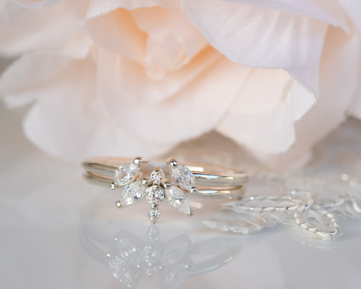 Diamond Ring, Unique Diamond Engagement Ring, Cluster Diamond Ring, Unique Engagement Ring, 14K Gold Diamond Ring, Art Deco Diamond Ring