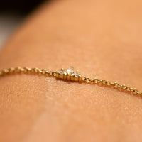 14k Gold Diamond Bracelet, Dainty Diamond Bracelet, Diamond Gold Chain Bracelet, Bridal Gift, Minimalist Diamond Bracelet, Gift For Her