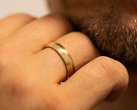 Men Wedding Band, Wide Men Ring, Gold Wedding Ring, Knife Edge Wedding Band, Modern Minimalist Band Ring For Men, Gold Mens Ring