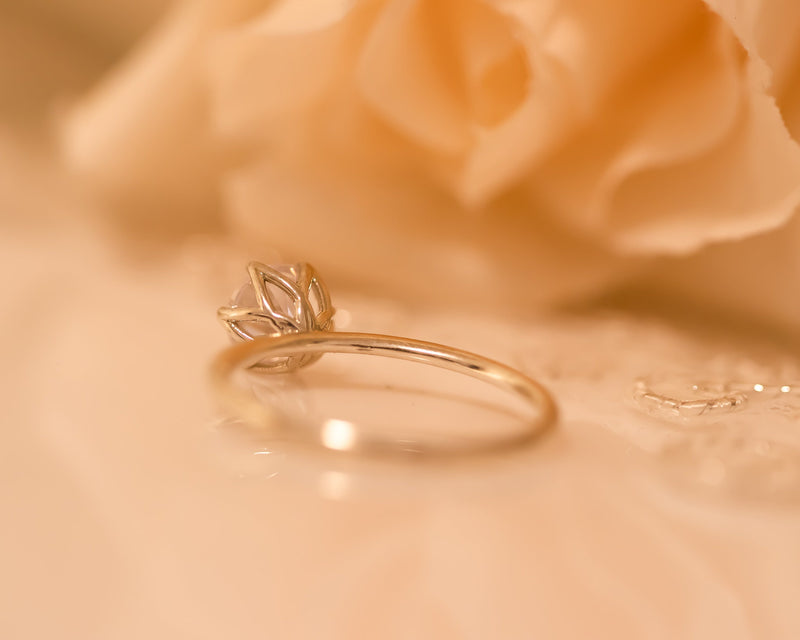 טבעת יהלום, טבעת אירוסין, סיון לוטן - Sivan Lotan Jewelry - 1 CT Engagement Ring, Moissanite Diamond Ring, 1 CT Diamond Ring, Moissanite Engagement Ring, 1 Carat Diamond Gold Ring, Solitaire Gold Ring