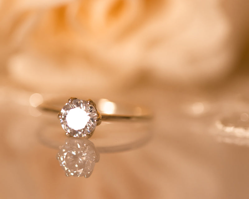 Moissanite Diamond Ring Set, 1 CT Diamond Engagement Ring Bridal Set, Moissanite Engagement Ring Set, 1 ct Engagement Ring and Wedding Band