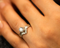 Unique Diamond Band, Diamond Wedding Ring, Wedding Diamond Ring, Chevron Diamond Wedding Band, Diamond V Ring, 14K, 18K, Gold Diamond Ring