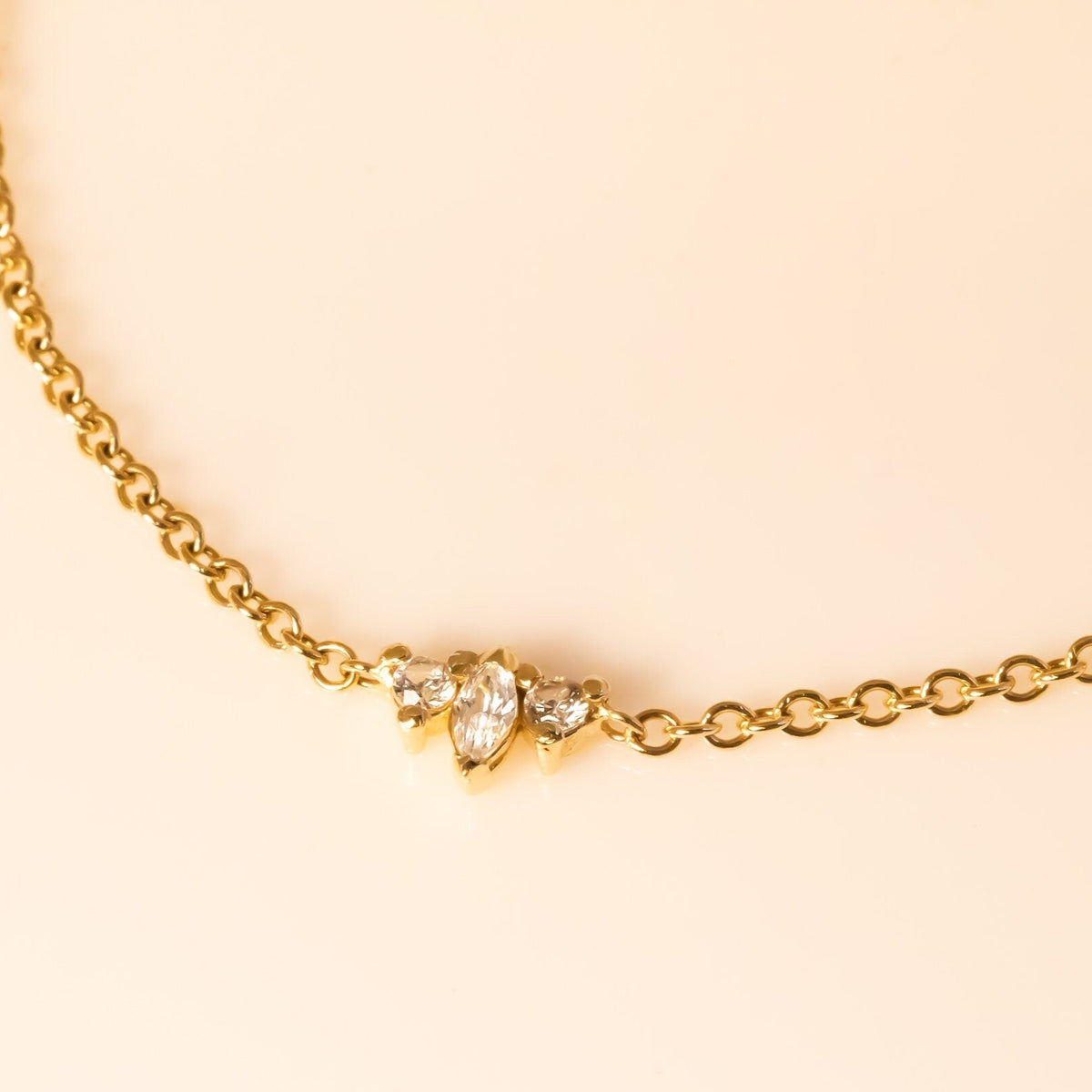 14k Gold Diamond Bracelet, Dainty Diamond Bracelet, Diamond Gold Chain Bracelet, Bridal Gift, Minimalist Diamond Bracelet, Gift For Her