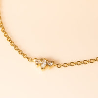 14k Gold Diamond Bracelet, Dainty Diamond Bracelet, Diamond Gold Chain Bracelet, Bridal Gift, Minimalist Diamond Bracelet, Gift For Her