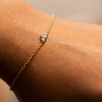 14k Gold Diamond Bracelet, Dainty Diamond Bracelet, Diamond Gold Chain Bracelet, Bridal Gift, Minimalist Diamond Bracelet, Gift For Her