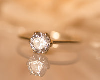 Moissanite Diamond Ring Set, 1 CT Engagement Ring Cevron Wedding Set, Bridal Set Moissanite Engagement Ring Set 1 CT Diamond Engagement Ring
