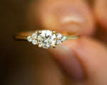 Diamond Engagement ring, White Gold Diamond Ring