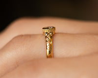 Unique diamond engagement ring, Leaf diamond ring, Unique diamond ring, 14k gold diamond ring, bold ring, diamond gold ring, solid gold ring